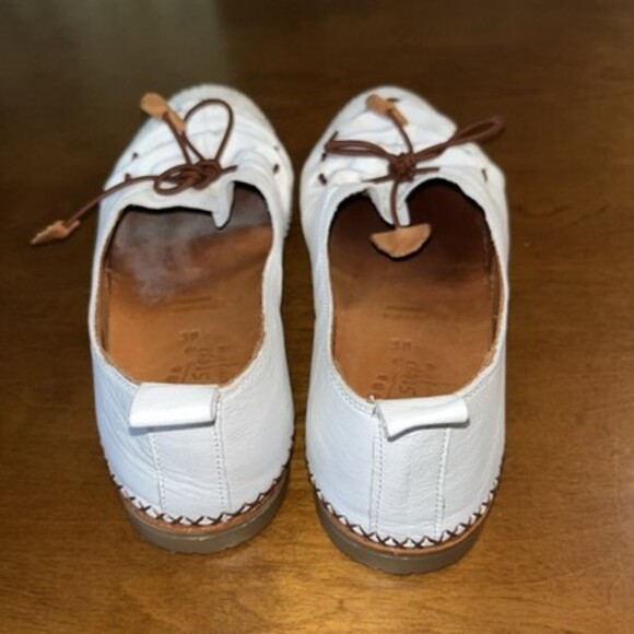 spring step shoes Berna White Leather Loafers Flats 16103-1912 Size 38 7 7.5 - Picture 10 of 11